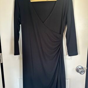 Elegant Black Wrap Dress